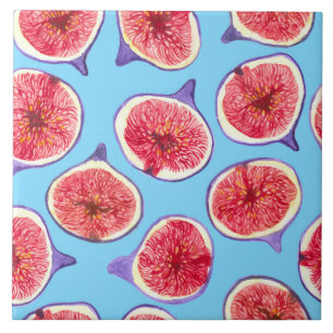 Carreau Motif d'aquarelle des tranches de fibres