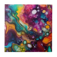 Motif d'aquarelle surréaliste psychédélique