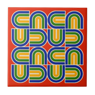 Carreau motif d'arche géométrique les années 70 style