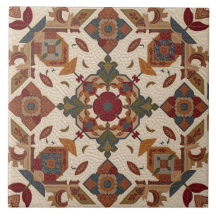 Carreau motif d'art de bloc de patchwork géométrique vinta