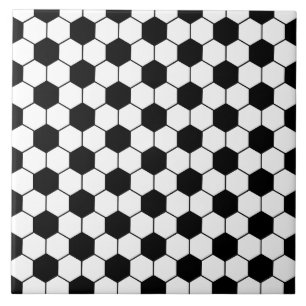 Carreau Motif de balle de football noir et blanc