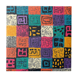 Carreau Motif de boîte colorée vibreant (1)