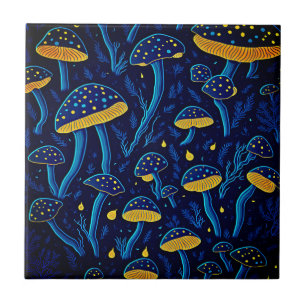 Carreau Motif de champignons