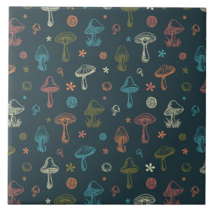Carreau Motif de champignons Whimsical
