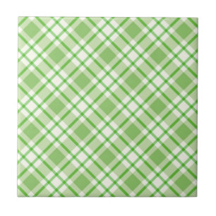 Carreau Motif de chèque en diagonale vert clair
