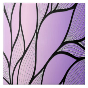 Carreau Motif de congé créatif Pearlescent violet