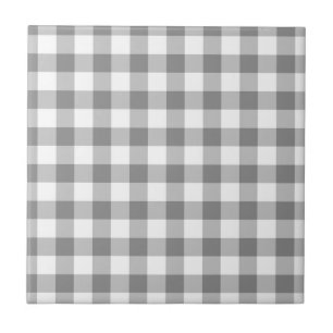 Carreau Motif De Contrôle En vichy Gris Et Blanc