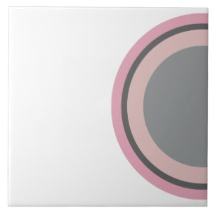 Carreau Motif de coquillage rose et gris