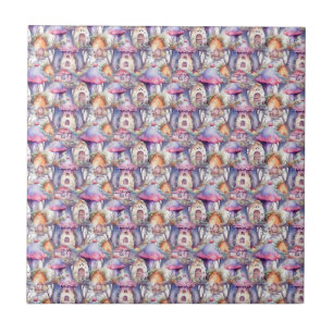 Carreau Motif de cottage champignon fantaisiste (2)
