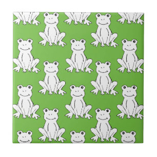 Carreau Motif de  de grenouille Motif vert mou