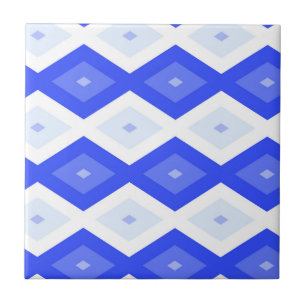 Carreau Motif de diamant bleu royal