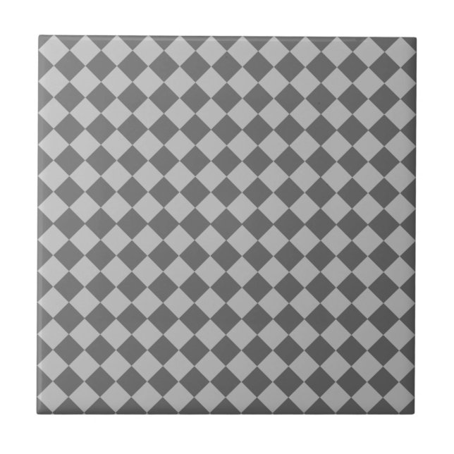 Carreau Motif de diamant combiné gris par Shirley Taylor (Devant)