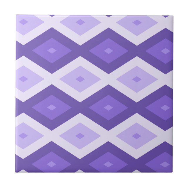 Carreau Motif de diamant violet (Devant)