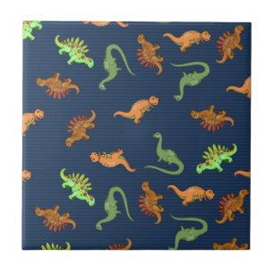 Carreau Motif de dinosaures mignons