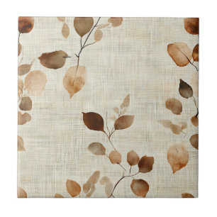 Carreau Motif de feuilles pressées rustique – Botanique d'
