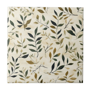 Carreau Motif de feuilles pressées rustique – Botanique d'