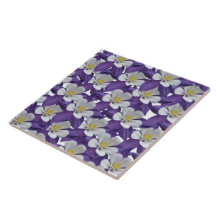 Carreau Motif de fleur d'aquilegia