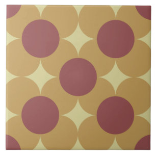 Carreau Motif de fleurs circulaire rétro
