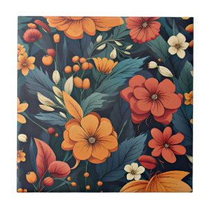 Carreau Motif de fleurs colorées