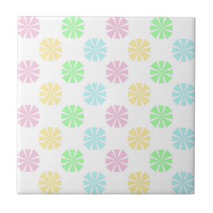Carreau Motif de fleurs pastel coloré