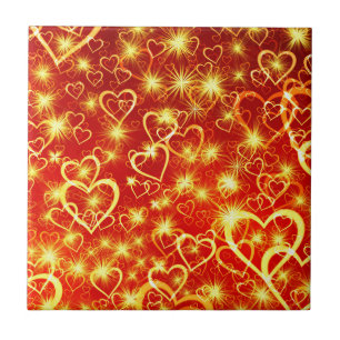 Carreau Motif de formes cardiaques-25622