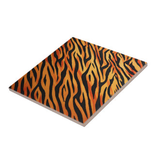 Carreau Motif de fourrure à rayures de tigre