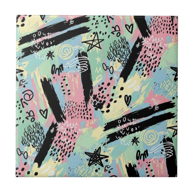 Carreau Motif de graffiti urbain coloré (12) (Devant)