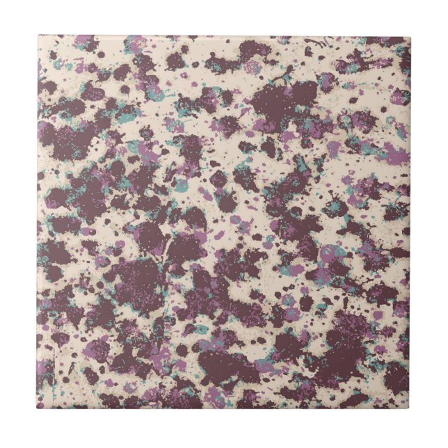 Carreau Motif de granit violet et beige avec bleu gris (Devant)