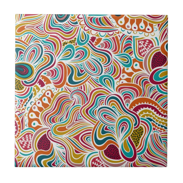 Carreau Motif de gribouillage (Devant)