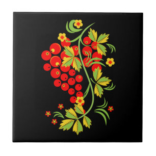 Carreau Motif de Khokhloma