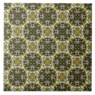 Carreau Motif de la nature urbaine verte et blanche