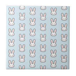 Carreau Motif de lapin visage de lapin mignon