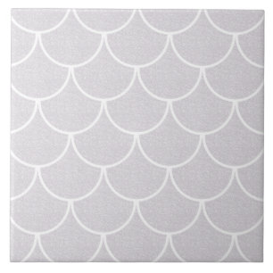 Carreau Motif de l'échelle de sirène à bascule blanc