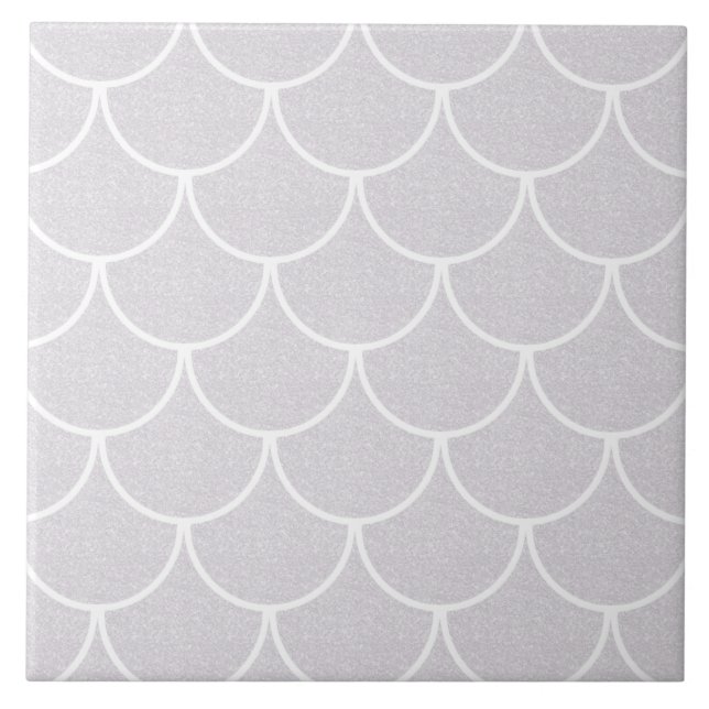 Carreau Motif de l'échelle de sirène à bascule blanc (Devant)