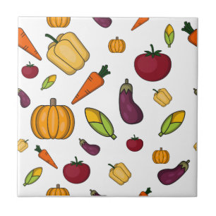 Carreau Motif de légumes mignons
