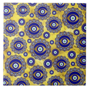 Carreau Motif de l'ornement de charme des yeux malveillant