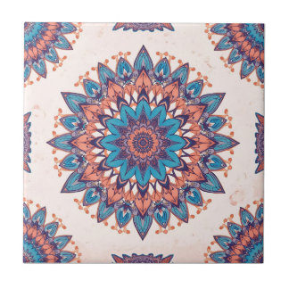 Carreau Motif de mandala bohème coloré