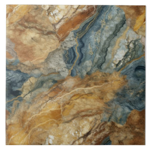 Carreau Motif de marbre de ton terrestre