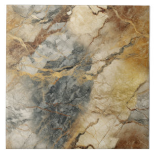 Carreau Motif de marbre de ton terrestre
