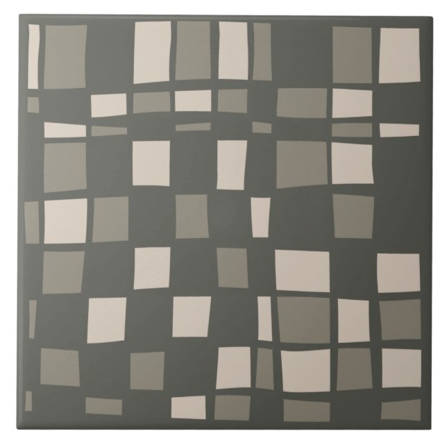 Carreau motif de mosaïque en couleur verte grise (Devant)