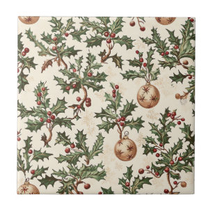 Carreau Motif de Noël floral Poinsettia (6)