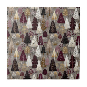 Carreau Motif de Noël Forêt d'Hiver Élégant (10)