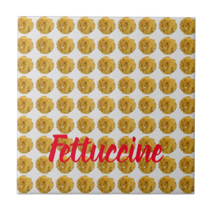 Carreau Motif de nouilles de fettucine pour amoureux de la