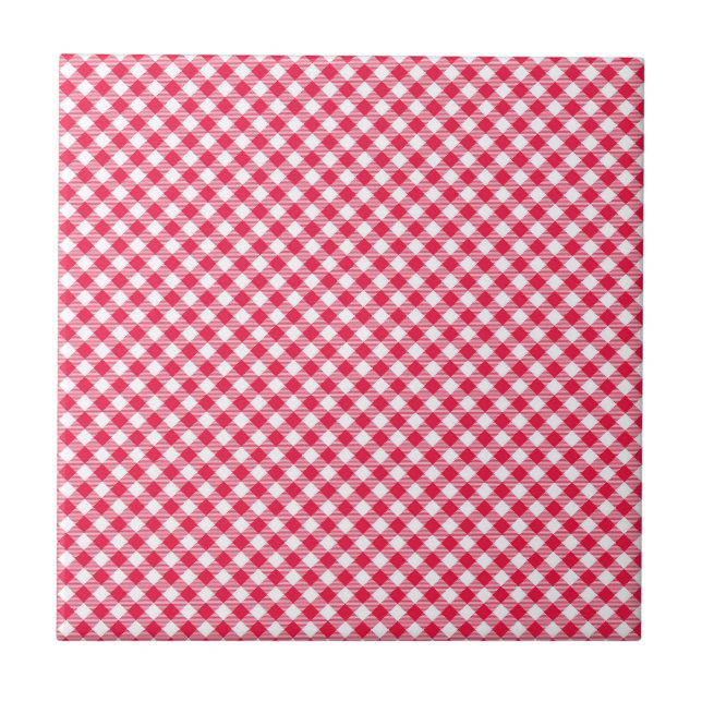 Carreau Motif de pays En vichy rouge classique (Devant)