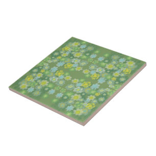 Carreau Motif de peinture à l'aquarelle salée abstraite fl