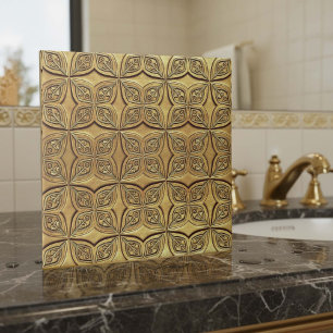 Carreau Motif de pétale en or antique Géométrique #9 ID122