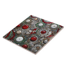 Motif de points de Noël rouge et blanc