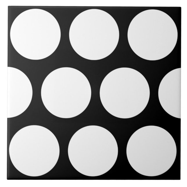 Carreau Motif de points noirs et blancs (Devant)