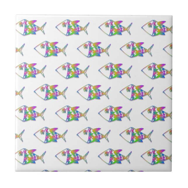 Carreau Motif de poisson Abstrait (Devant)