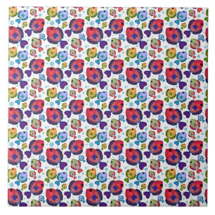 Carreau Motif de poissons tropicaux colorés